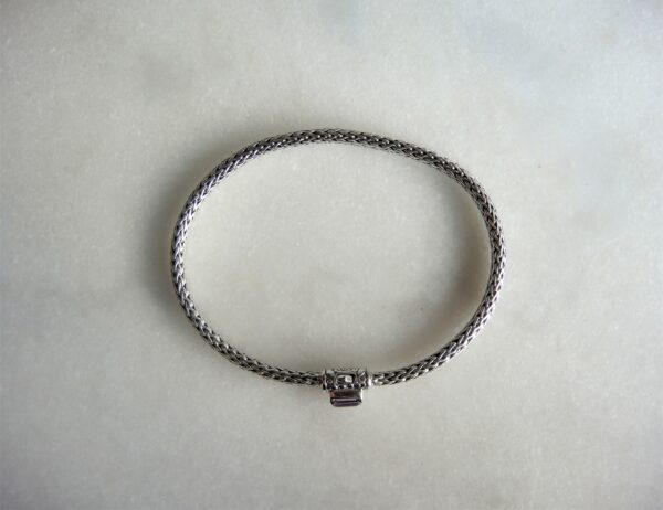 Bracelet argent améthyste – vue de dessus