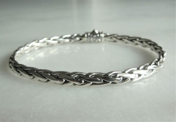 Bracelet homme argent – vue du dos sans la pierre