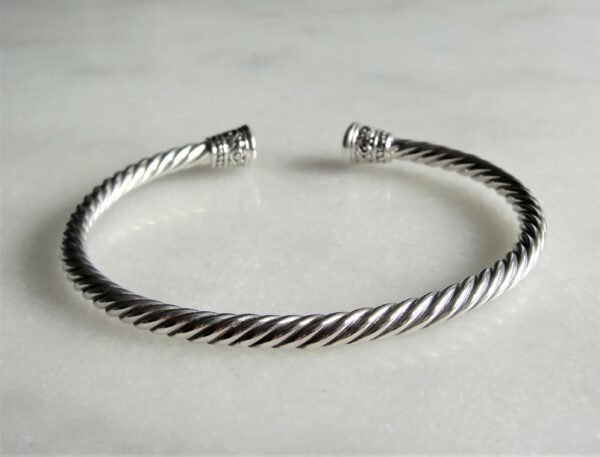 Bracelet jonc argent – vue arrière